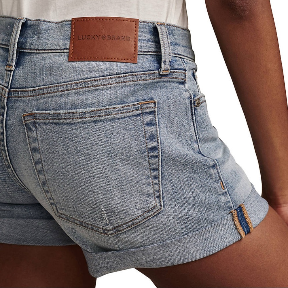 Lucky Brand Ava Mid-rise Roll Shorts - Picture 3 of 13
